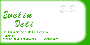 evelin deli business card